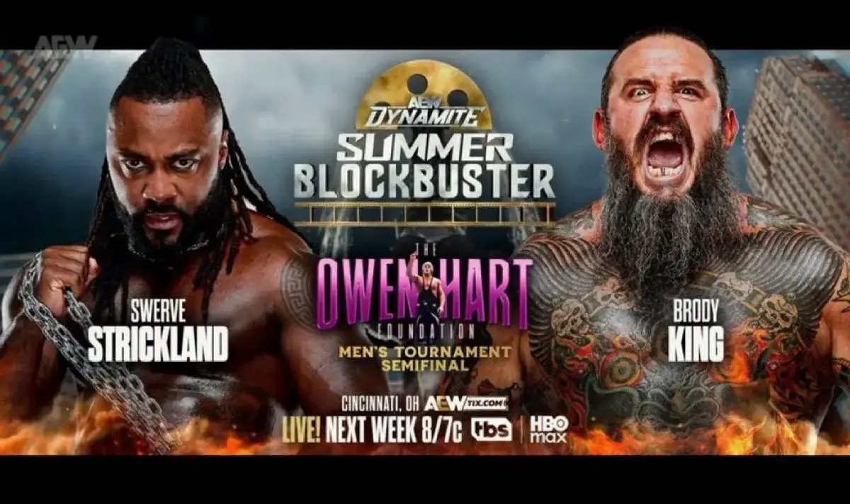 AEW Dynamite Summer Blockbuster results, featuring Swerve Strickland versus Brody King