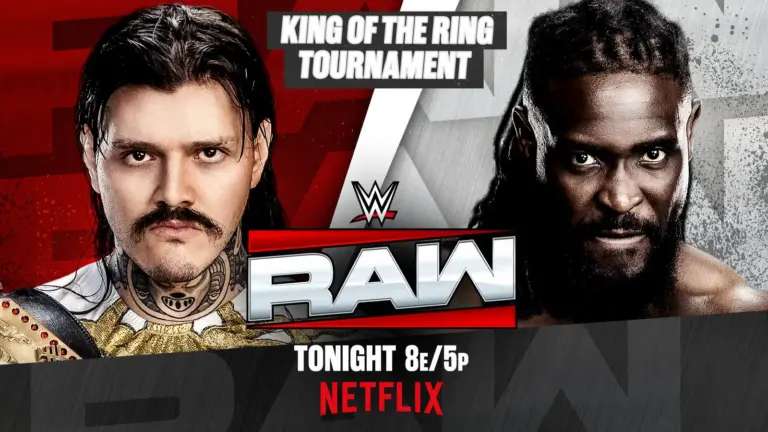 WWE Raw results: Oba Femi vs Dominik Mysterio King of the Ring match graphic