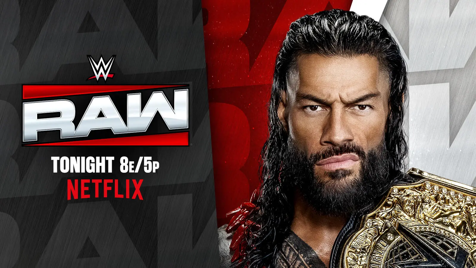 Roman Reigns graphic for WWE Raw tonight