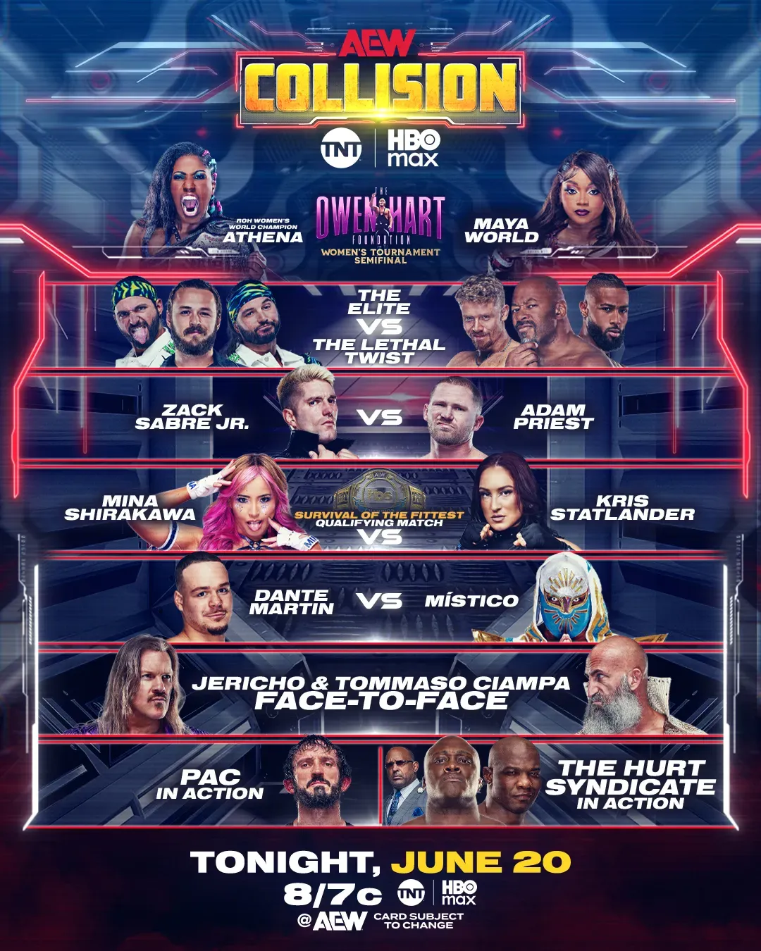 An AEW Collision graphic for June 20, 2026.