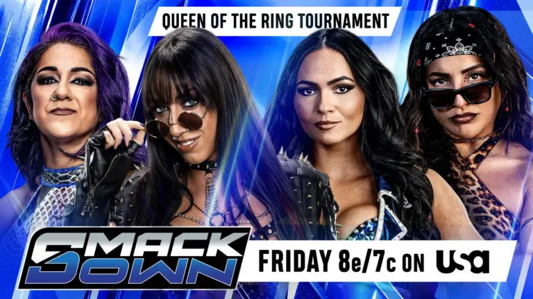 WWE Queen of the Ring graphic., which we saw on WWE SmackDown the first round match of.