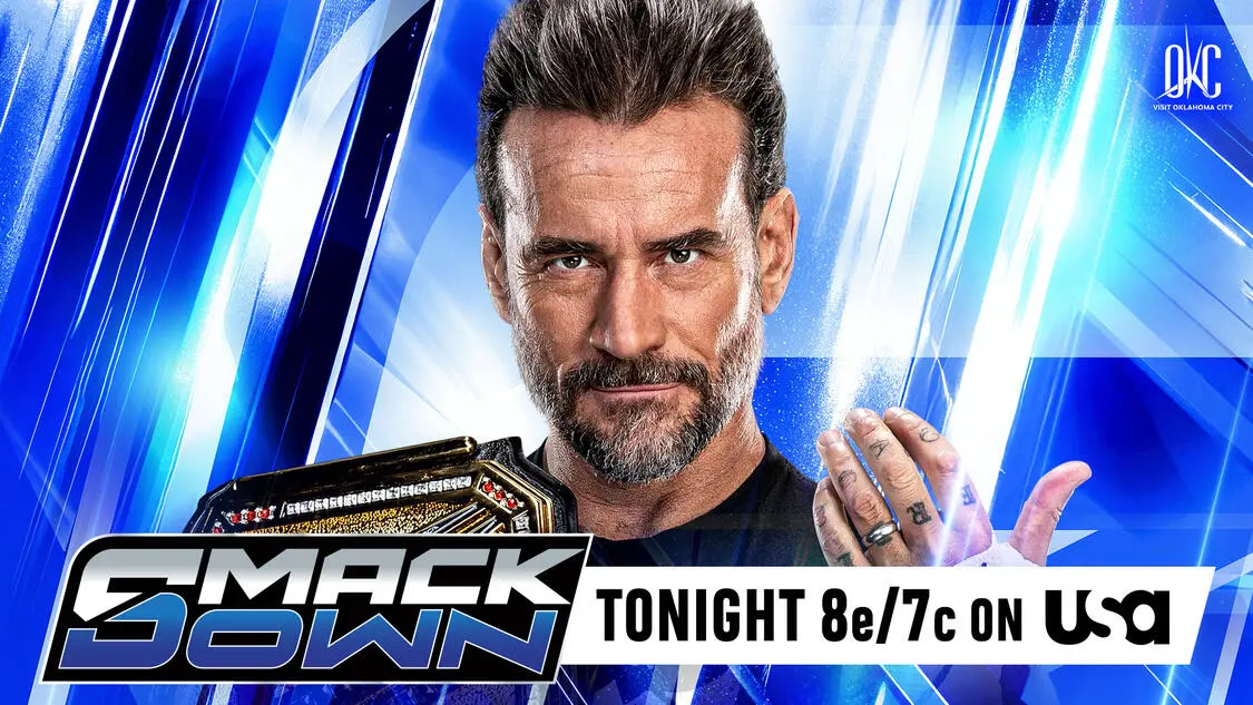 WWE SmackDown tonight graphic featuring CM Punk for July 17, 2026.
