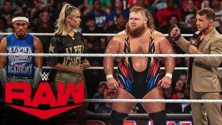 WWE Raw YouTube thumbnail of the former Alpha Academy, with Otis, Akira Tozawa, Maxxine Dupri, and Chad Gable.