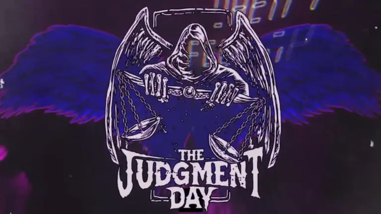 Official logo for WWE stable The Judgment Day.