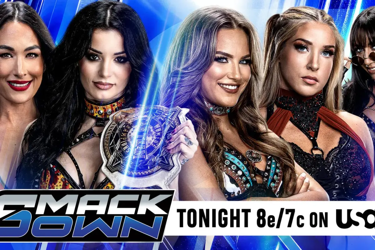 WWE SmackDown graphic of Fallon Henley and Lainey Reid of Fatal Influence