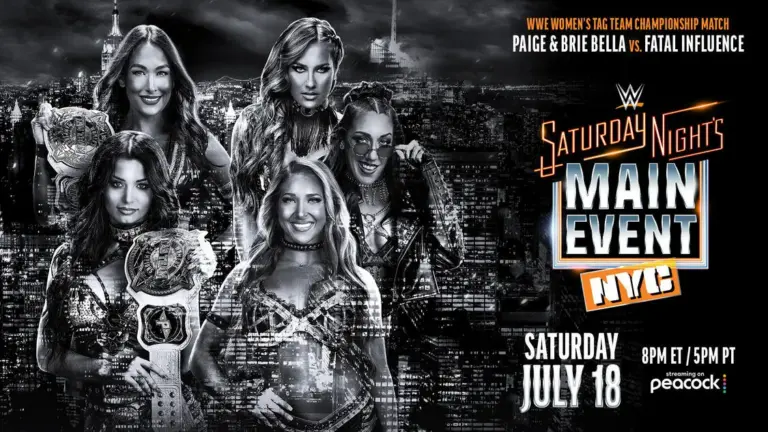 WWE Saturday Night's Main Event in MSG graphic featuring Fatal Influence