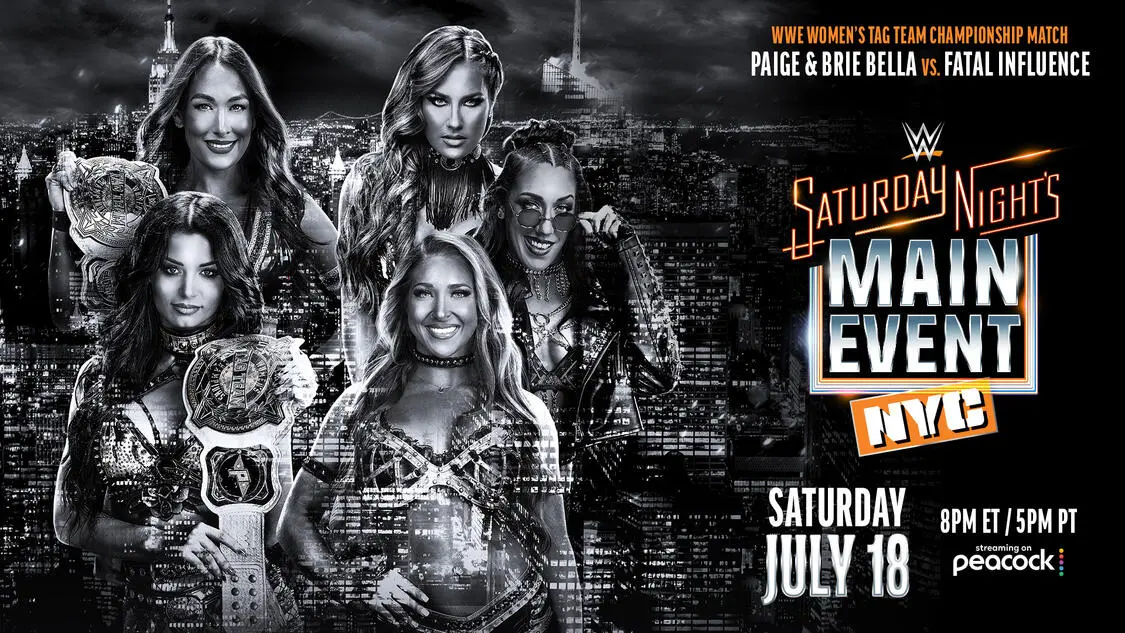 WWE Saturday Night's Main Event in MSG graphic featuring Fatal Influence