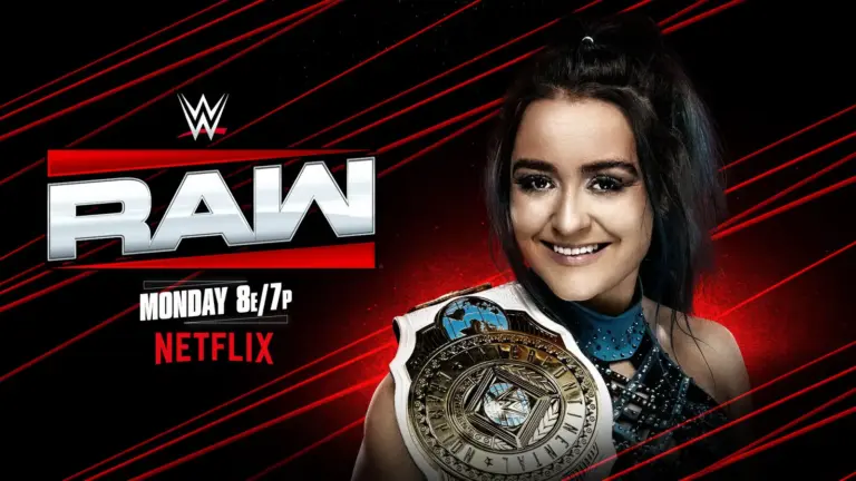 A WWE Raw graphic featuring Lyra Valkyria.