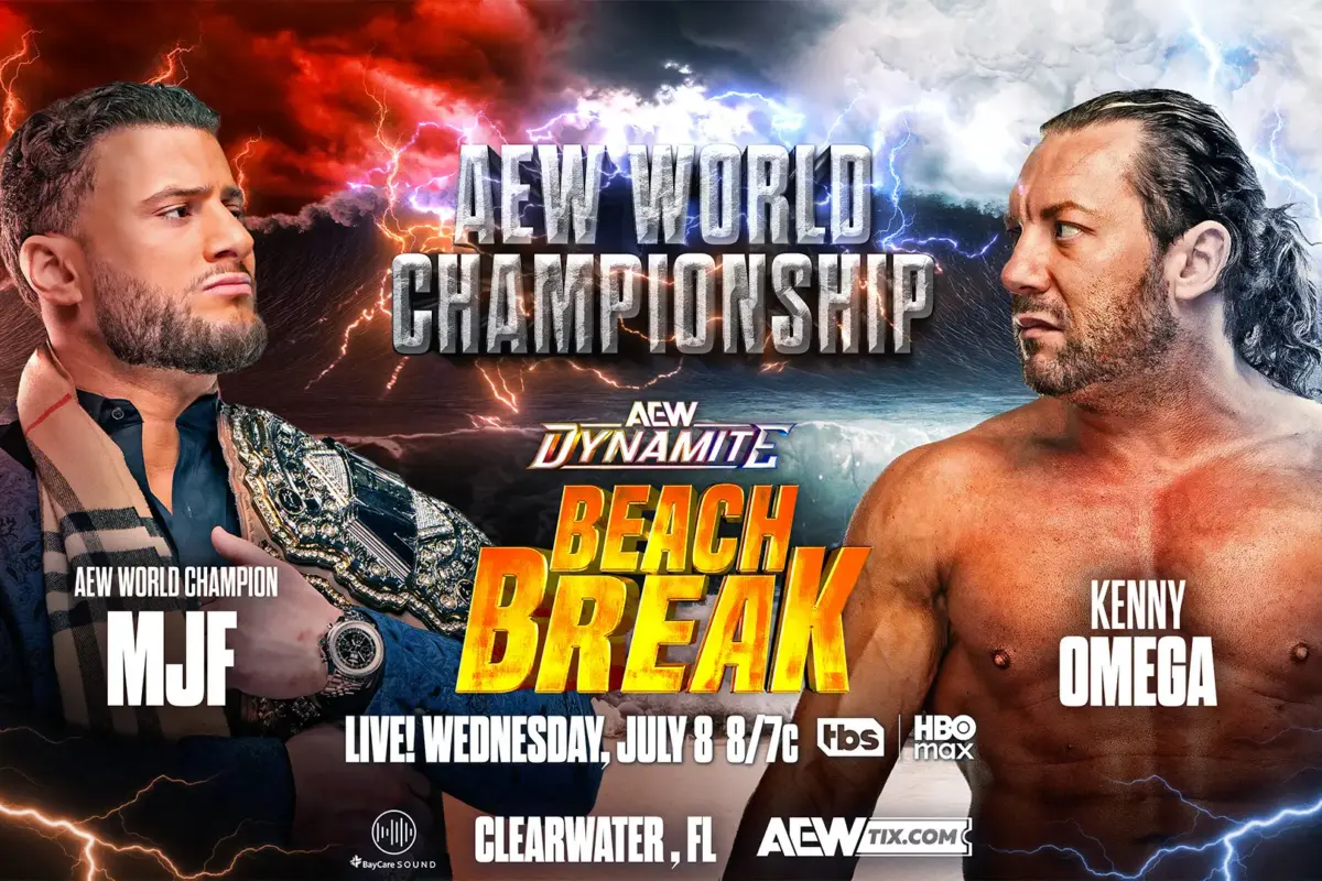 AEW Dynamite Beach Break results graphic
