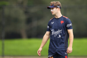 NRL Big Hitters: Syndey Rooster's Sam Walker watches on during a NRL training session in Sydney, Australia