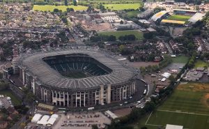 Aerial view of Twickenham Stadium, home of the 2024 Six Nations rugby for England
