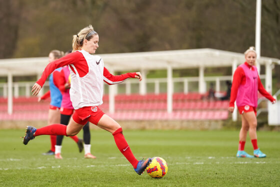 CanWNT player Chloé Lacasse at the CanWNT training session in London, ENG