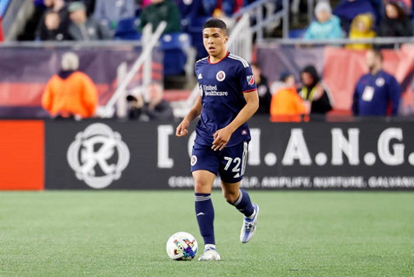 New England Revolution Damian Rivera his first goal against Inter