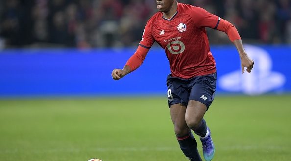 Lille OSC striker Jonathan David on March 16, 2022