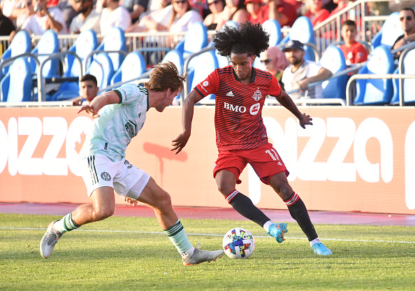 One of the Toronto FC Canadians, Jayden Nelson, on June 25, 2022