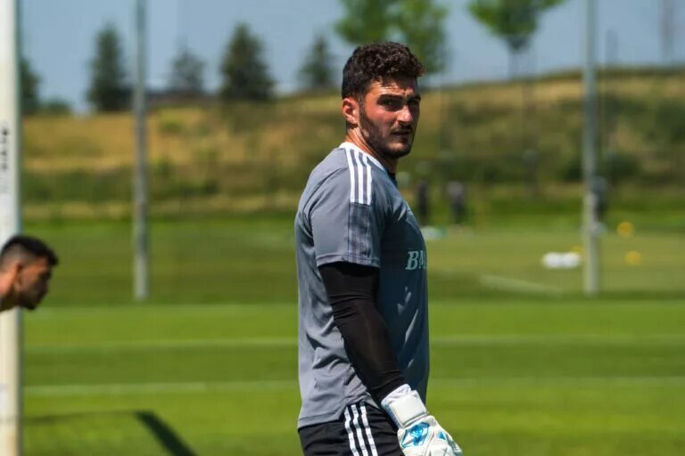 Toronto FC goalkeeper, Alex Bono trains as Toronto FC hosts Montreal on June 22