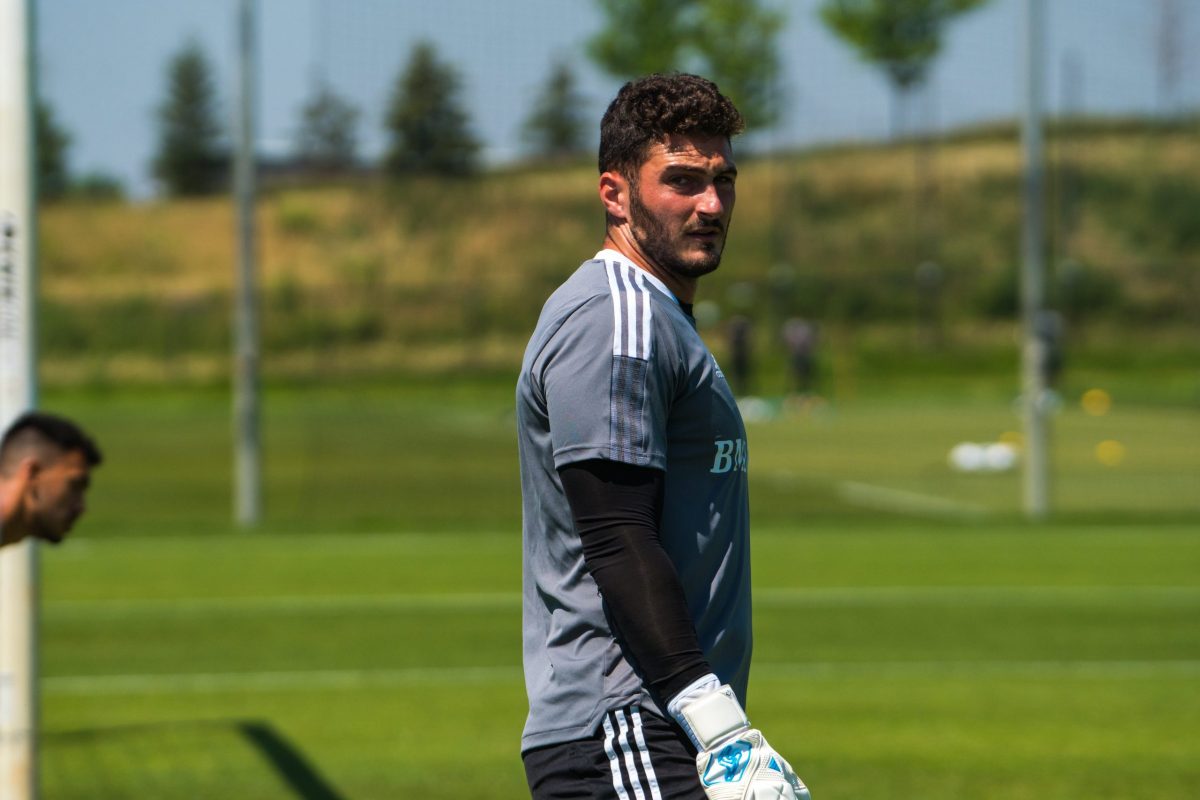 Toronto FC goalkeeper, Alex Bono trains as Toronto FC hosts Montreal on June 22