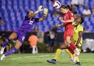 An Impressive CanWNT Performance as Jessie Fleming headed the ball into the back of the net on July 14, 2022