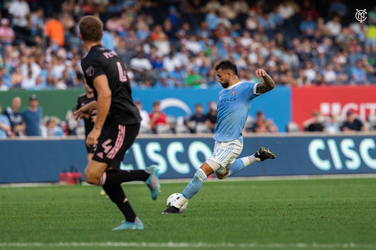 NYCFC player Taty Castellanos in possibly his last game for the club on July 23, 2022