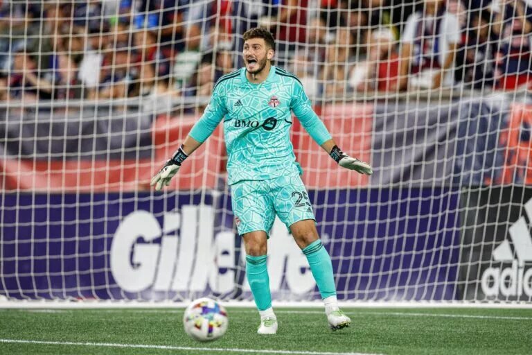 Toronto FC goalkeeper Alex Bono on July 30, 2022