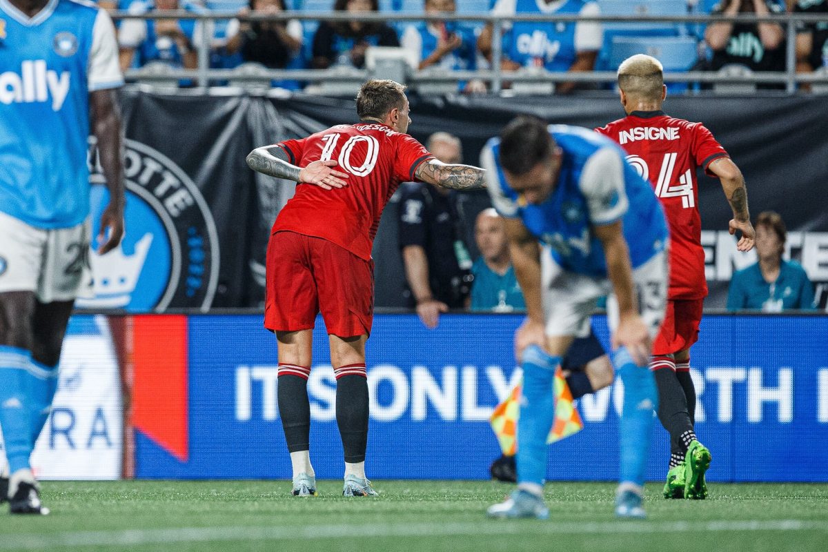The Toronto FC Italians stepped up as Federico Bernardeschi bows to the crowd after scoring a goal on August 27, 2022