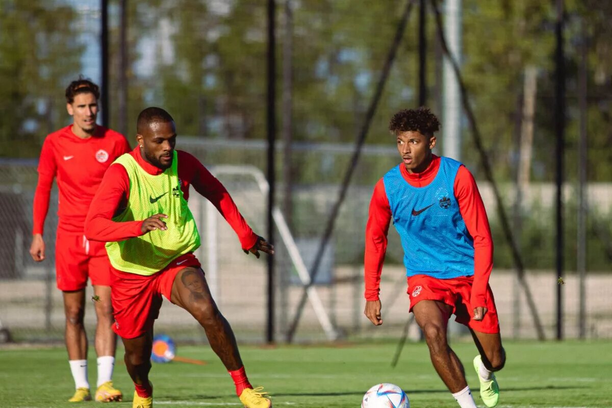 CanMNT puts some final touches in their training session before their game on Friday