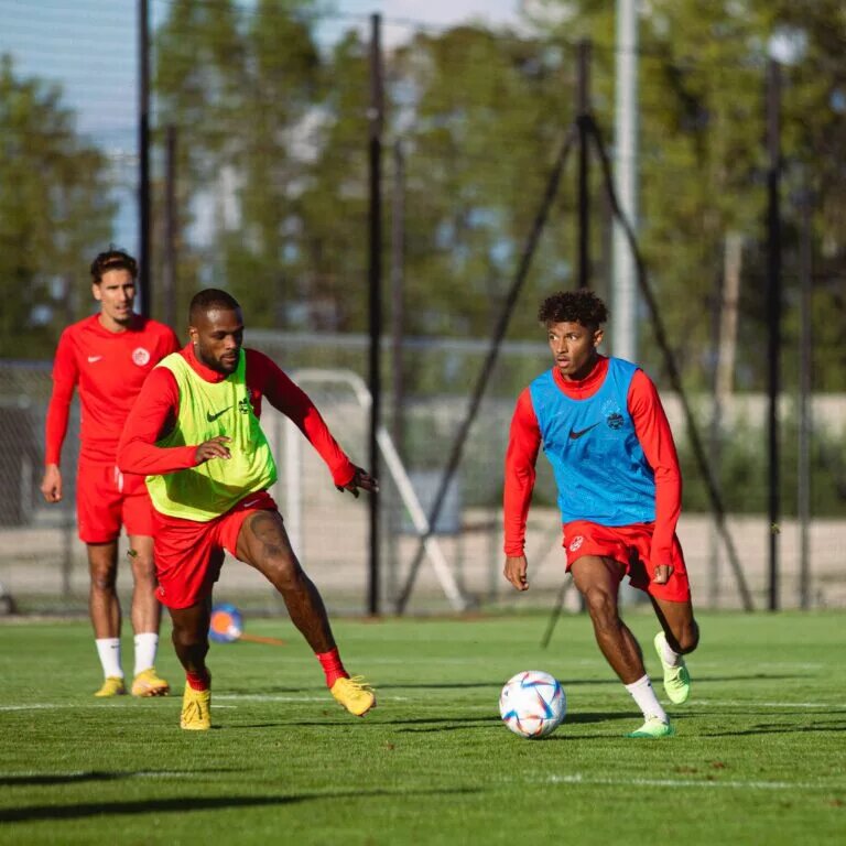 CanMNT puts some final touches in their training session before their game on Friday