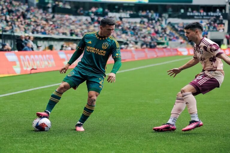 LA Galaxy Defender Lucas Calegari and the Rest of the Defense Will Have Their Work Cut Out for Them Against the Seattle Sounders. Seattle Is Coming off a 4-1 Away Win. (Photo Credit: LA Galaxy)