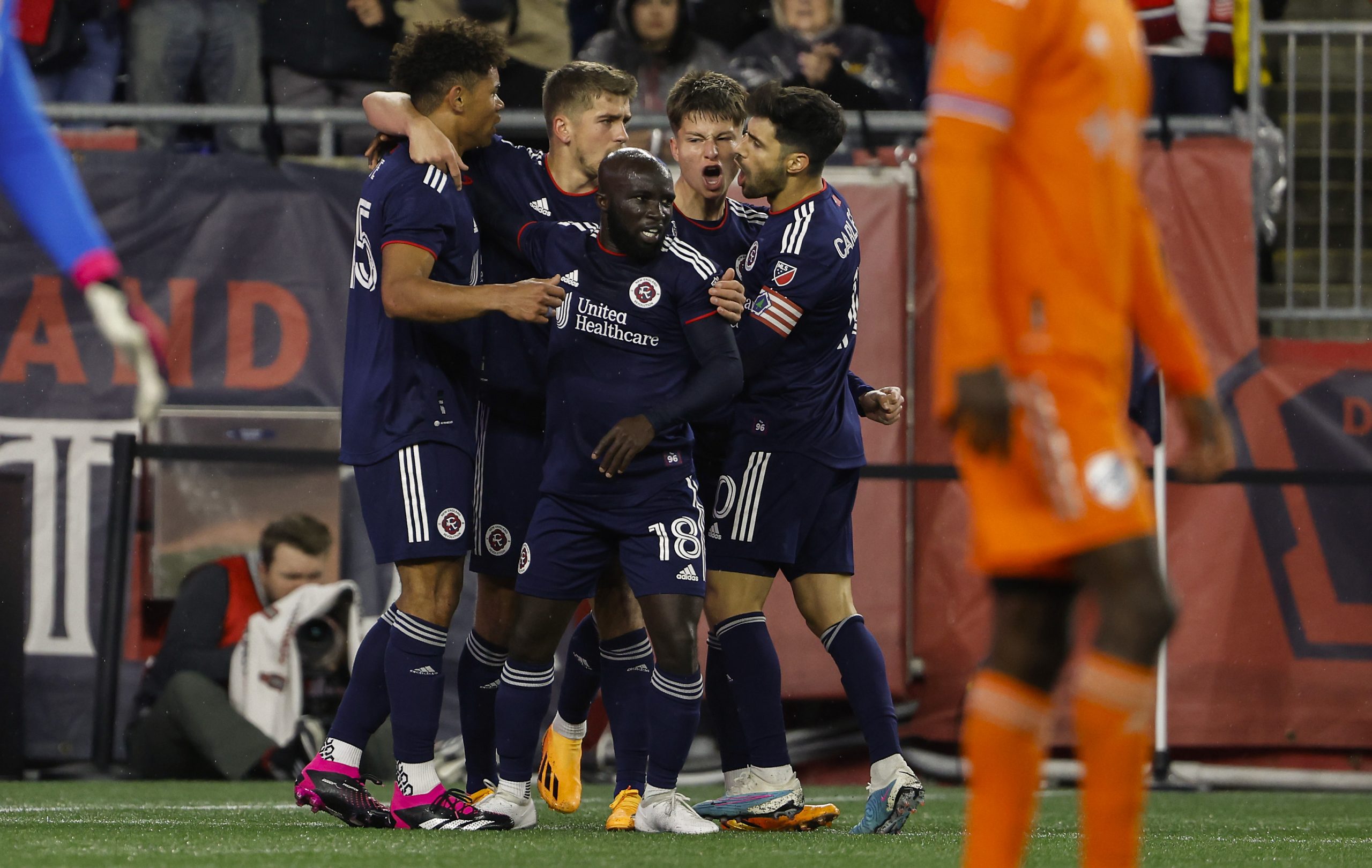 New England Revolution Damian Rivera his first goal against Inter