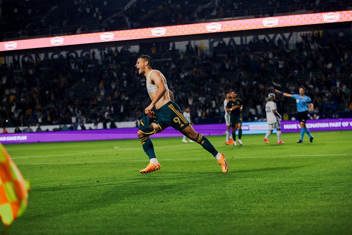 LA Galaxy Forward Dejan Joveljić Scored a Goal Just One Minute After Coming on as a Substitute in the Galaxy’s 2-1 Win Over the San Jose Earthquakes on Sunday, May 14, 2023. (Photo Credit: LA Galaxy)