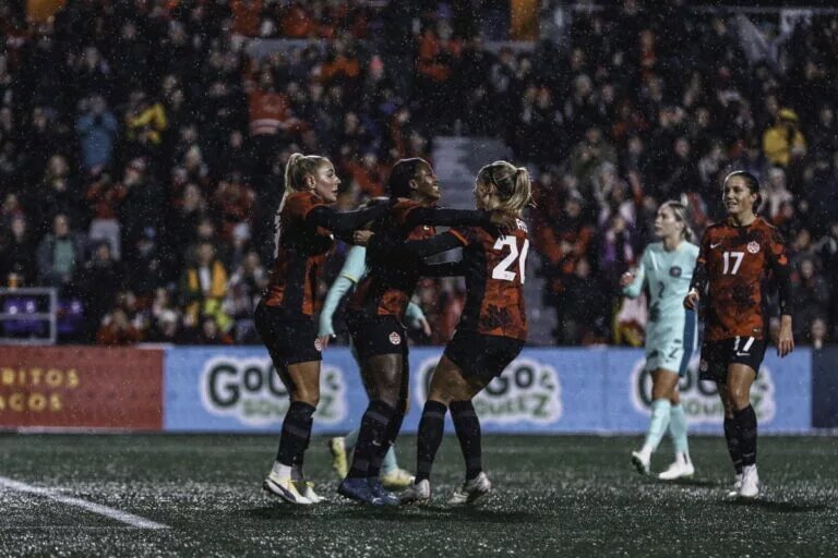 CanWNT Celebrates Nichelle Prince’s Goal as the CanWNT Gets a Comfortable Win