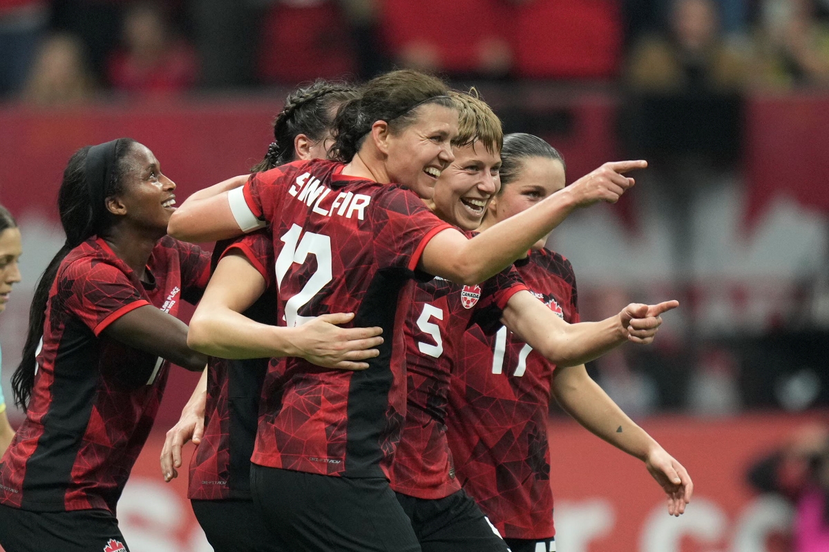 CanWNT Celebrates Quinn's Goal at Christine Sinclair Place