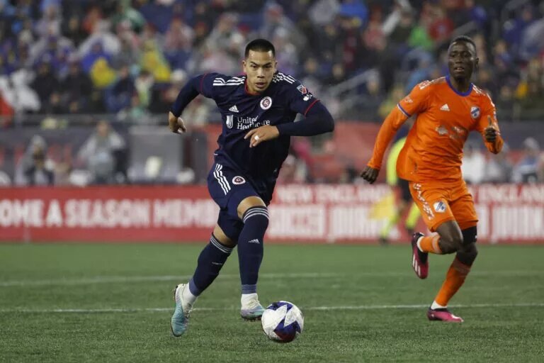 New England Revolution Forward, Bobby Wood in the New England vs Cincinnati Game
