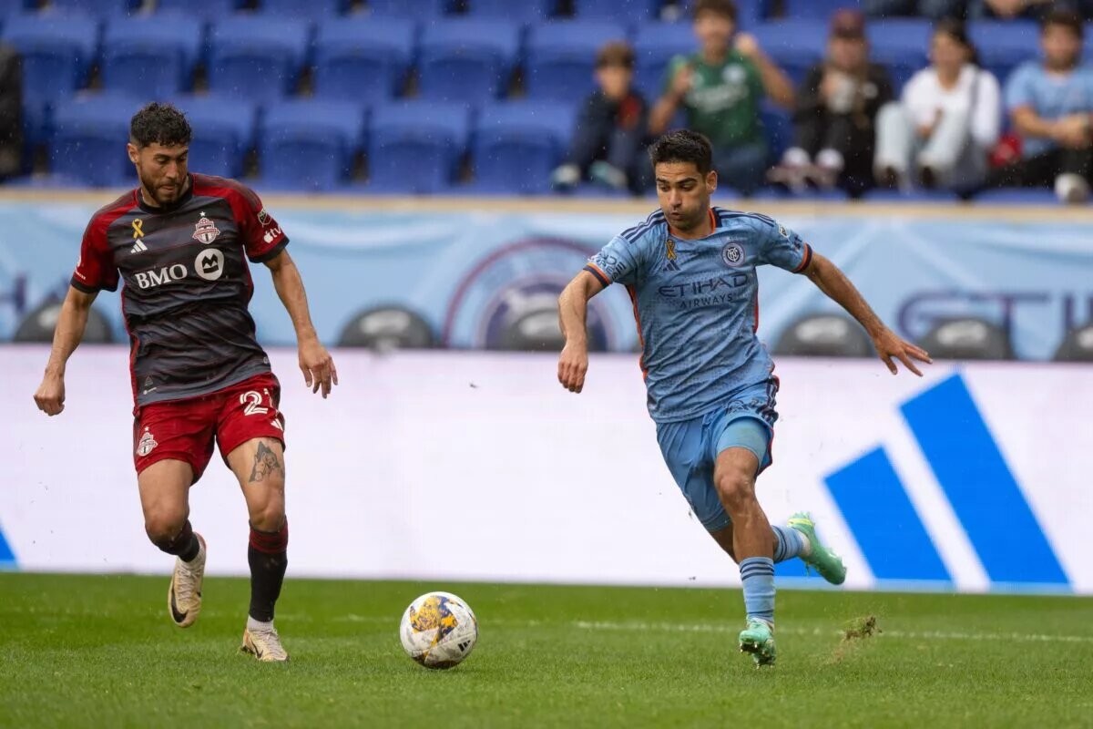 New York City FC Forward, Andres Jasson In The NYCFC vs Toronto FC Game