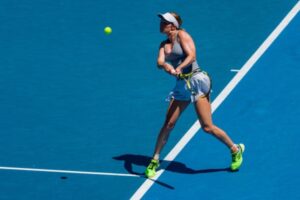Danielle Collins in action at the Australian Open.