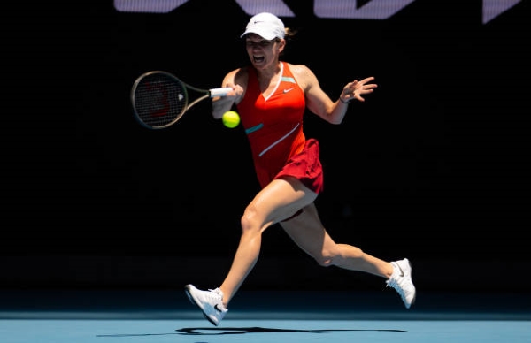 Simona Halep in action at the Australian Open.