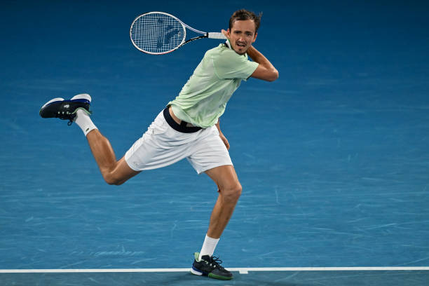 Daniil Medvedev in action at the Australian Open.