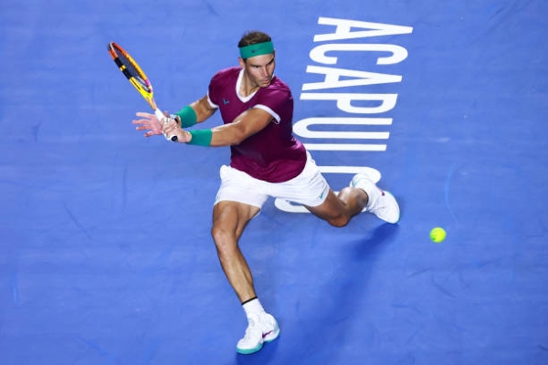 Rafael Nadal in action at the ATP Acapulco Open.
