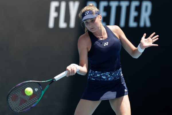 Dayana Yastremska in action ahead of the WTA Lyon Open.