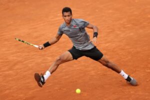 Felix Auger-Aliassime in action ahead of the ATP Marrakech Open.