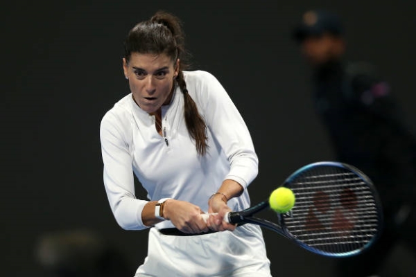 Sorana Cirstea in action ahead of the WTA Istanbul Cup.