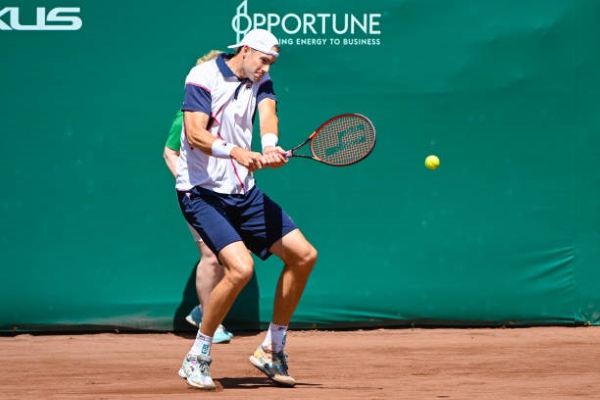 John Isner in action ahead of the ATP Madrid Open.