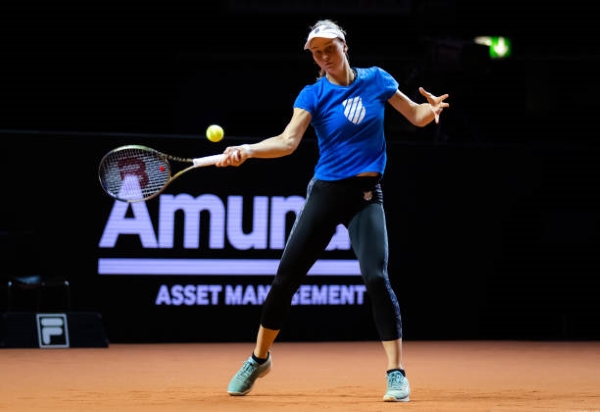 Ludmilla Samsonova at the WTA Stuttgart Open.