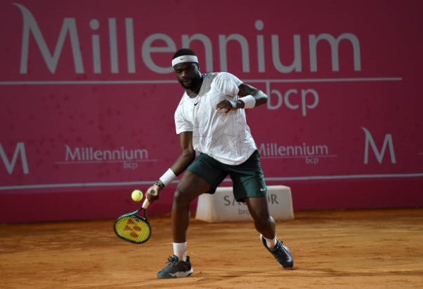Frances Tiafoe in action at the ATP Estoril Open.