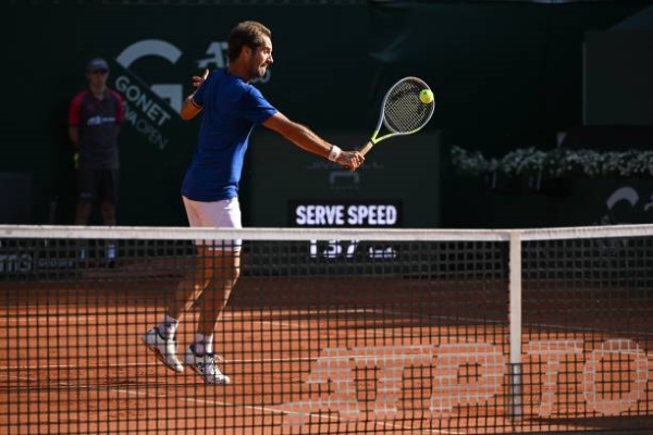 Richard Gasquet in action ahead of the French Open.