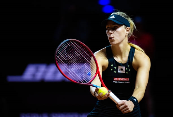 Angelique Kerber in action ahead of the WTA Strasbourg Open.