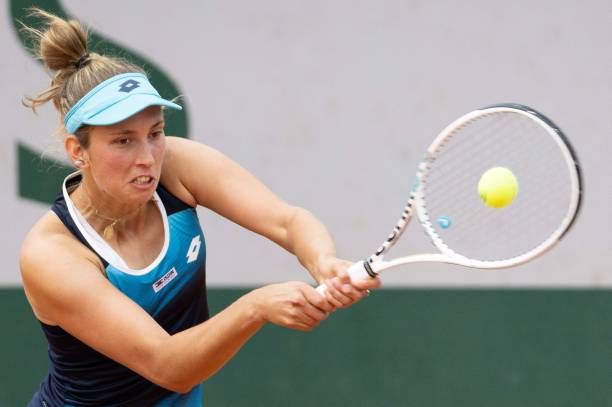 Elise Mertens in action at the French Open.