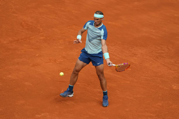 Rafael Nadal in action at the ATP Madrid Open.