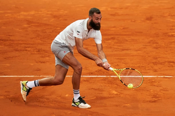 Benoit Paire in action at the French Open.