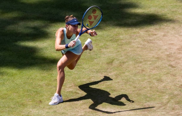 Belinda Bencic in action at the WTA Berlin Open.